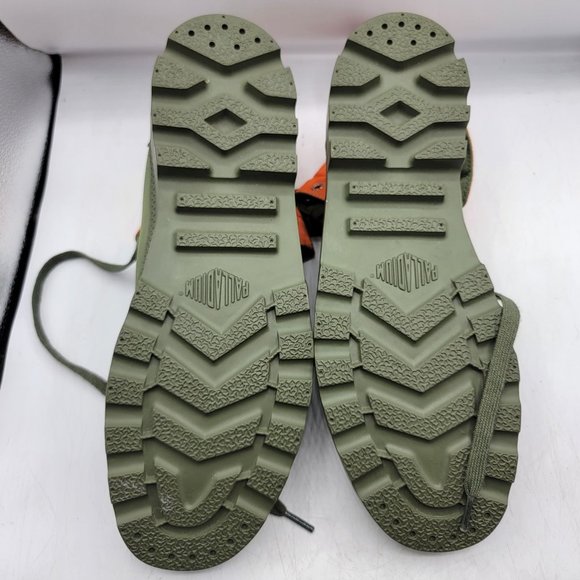 Palladium X Alpha Industries Baggy Zip Ma-1 Mens 13 Sage Green Orange Boots - Picture 10 of 13